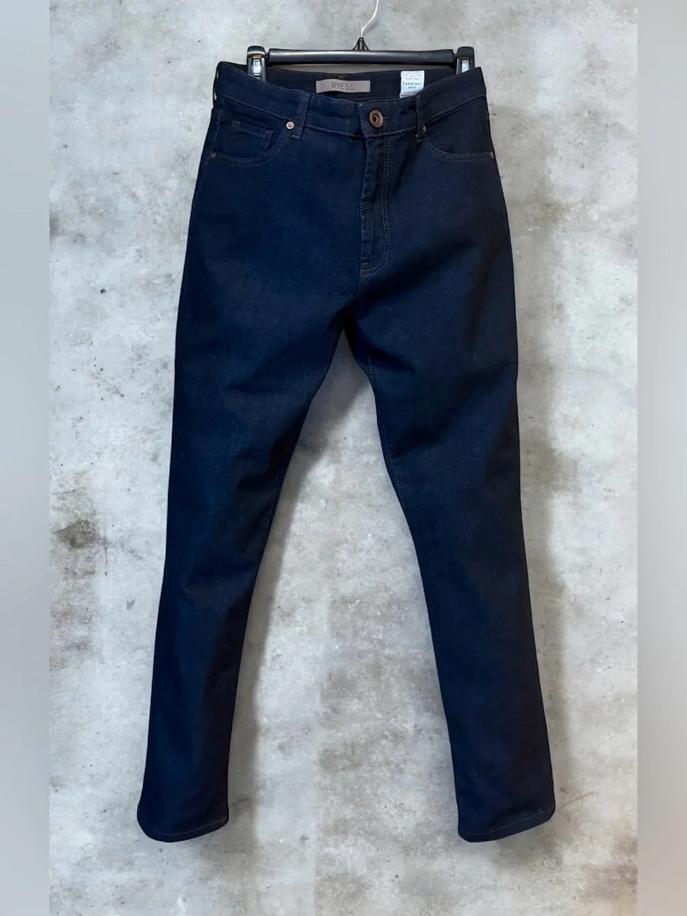 Rye 51 Candiani Italian Stretch Denim Rocco Wash Men’s 32” Straight Leg Jeans